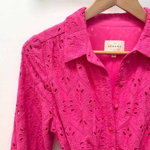 NWOT Sezane - Sol Dress Rose Pink - Size 38/US 6 - Picture 11 of 15